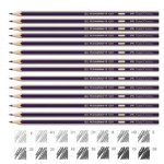 ست مداد طراحی فابر کاستل مدل گلدفابر 14 عددی