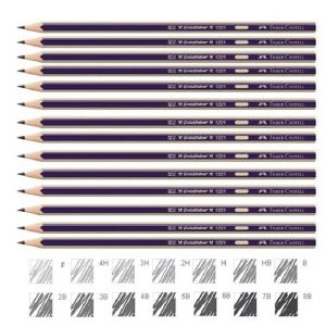 ست مداد طراحی فابر کاستل مدل گلدفابر 14 عددی