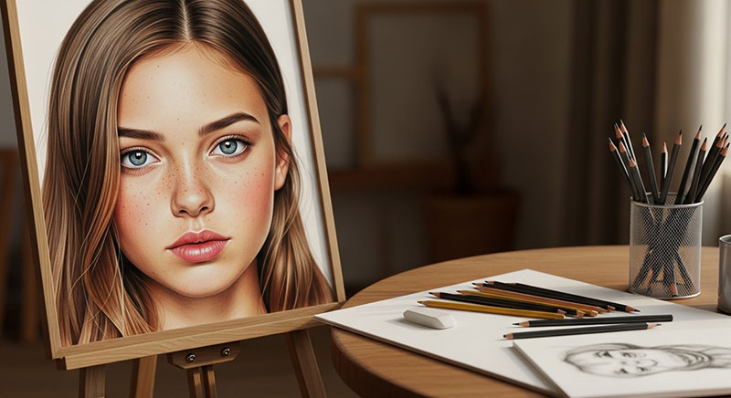 قیمت سفارش نقاشی چهره با مداد رنگی | راهنمای جامع و هزینه ها
