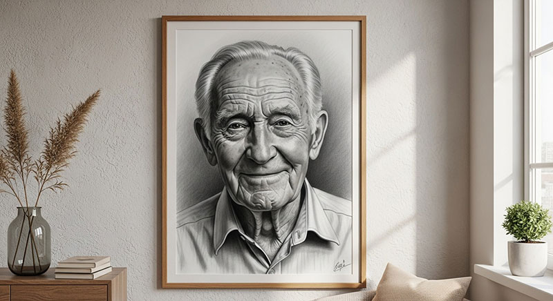 سفارش نقاشی چهره پدر: هدیه‌ای ماندگار و خاص برای روز مرد